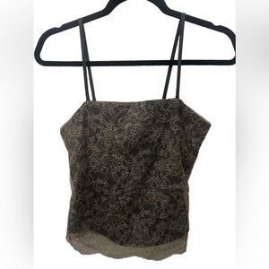 Alberto Biani US 6 Lace Silk Wool y2K Crop Cami Witchy Whimsigoth Fairy Grunge